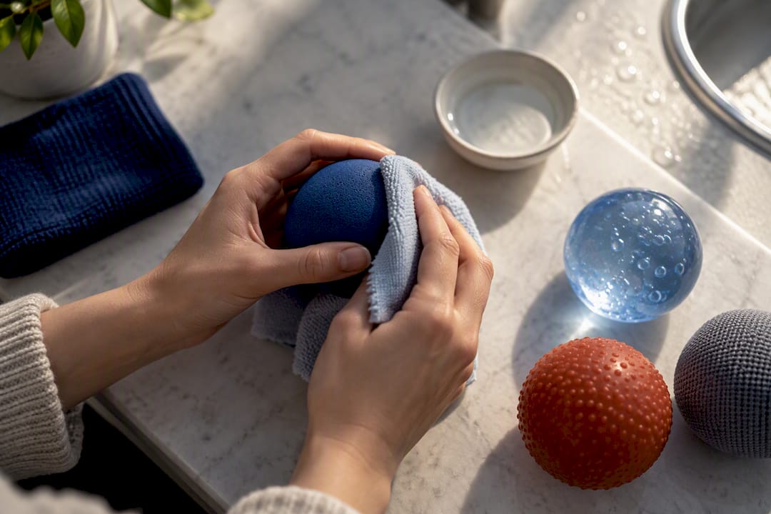 Hands cleaning varied stress ball materials