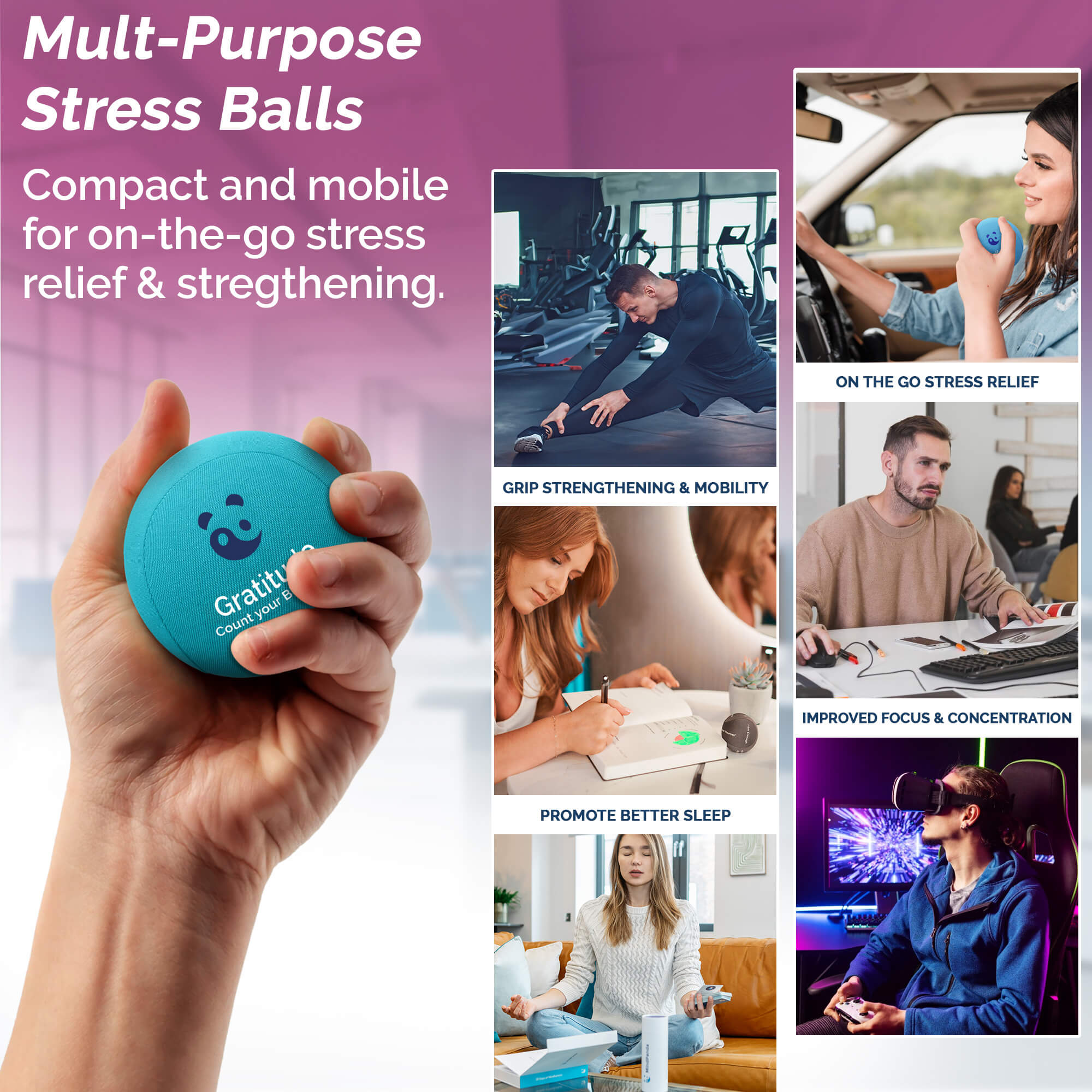 Empowering Stress Balls -2 Ball Set