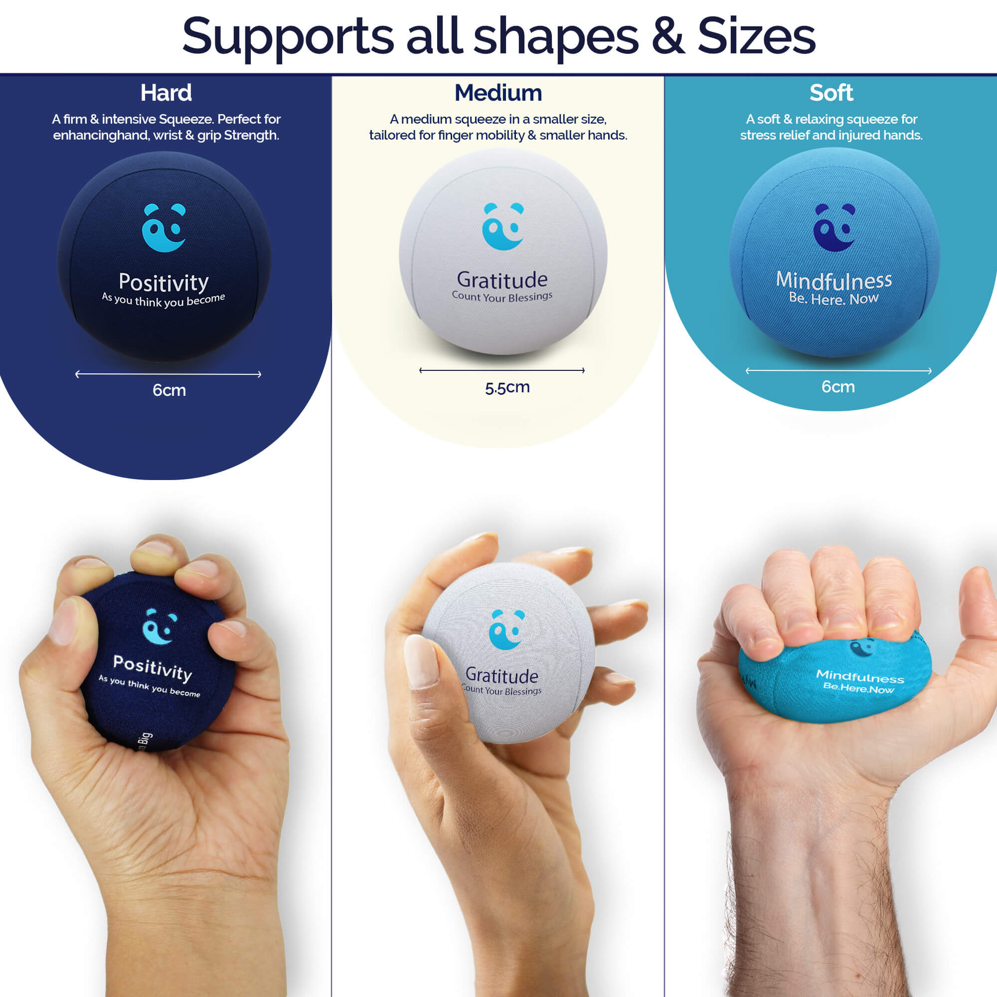 Mindfulness Stress Balls - Set of 3
