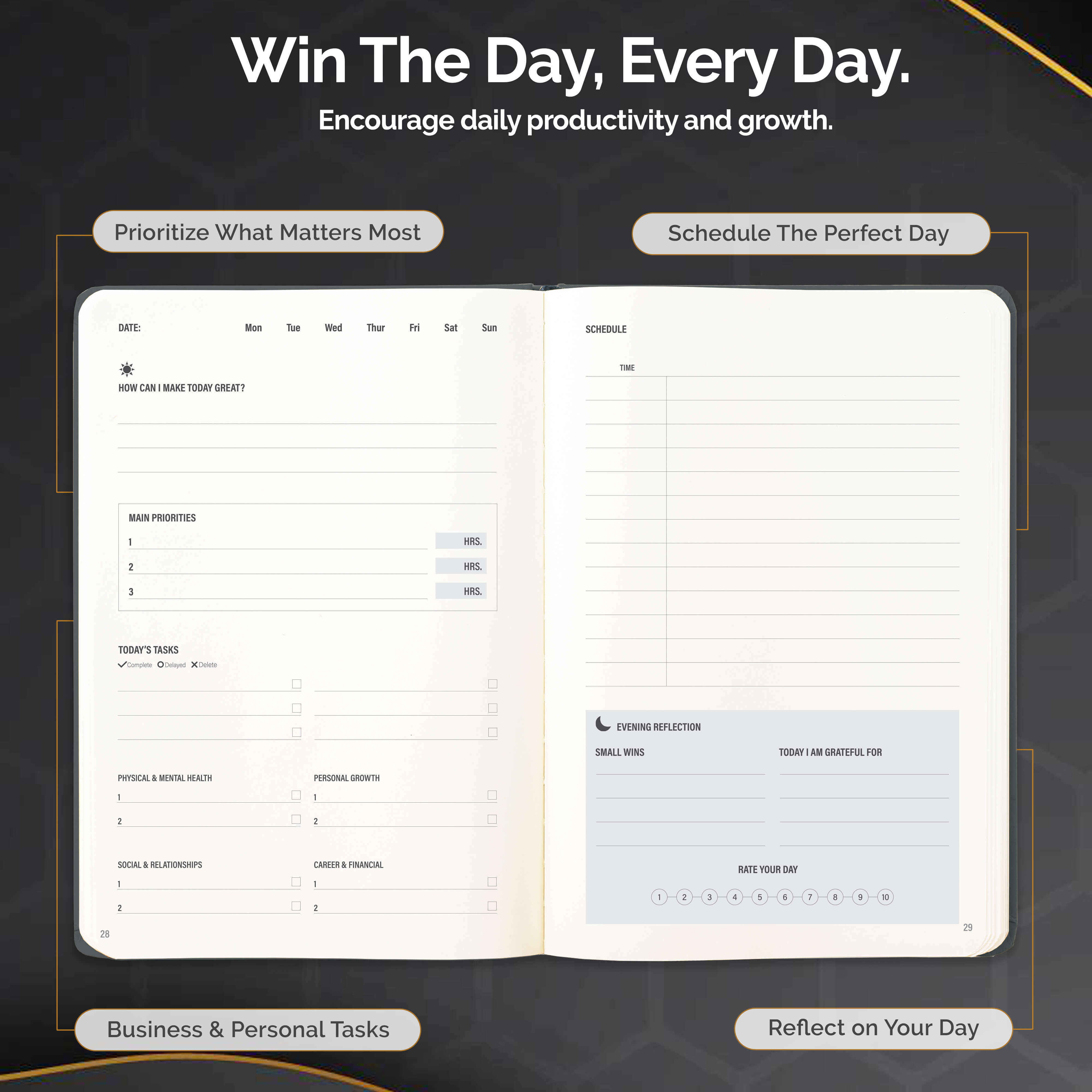Thrive Planner & Reflect Journal Bundle