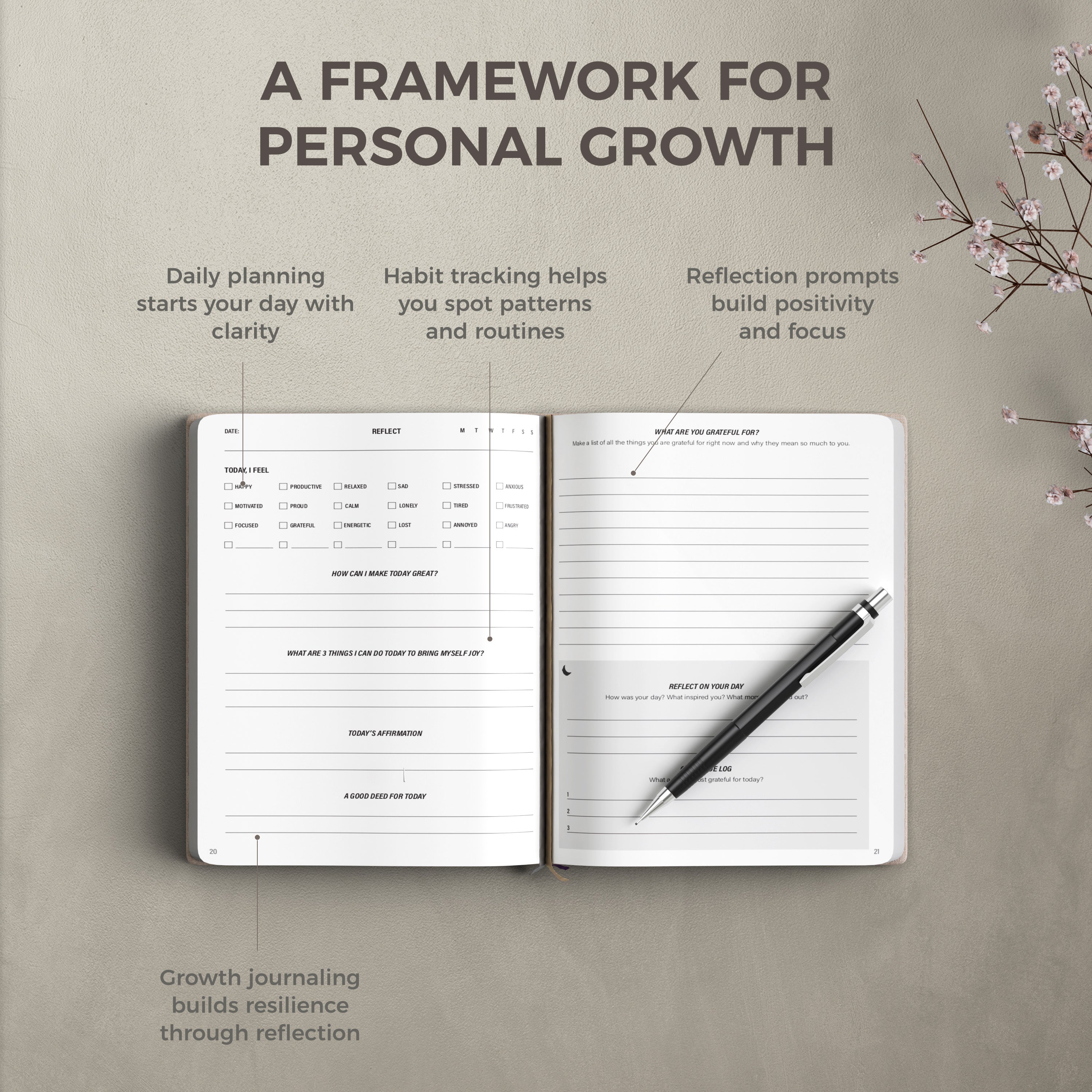Thrive Planner & Reflect Journal Bundle